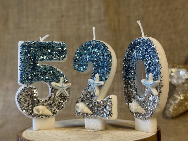 Digital Birthday Candle Cake Decoration Party Celebration Ocean Creative Handmade DIY_voghion.com