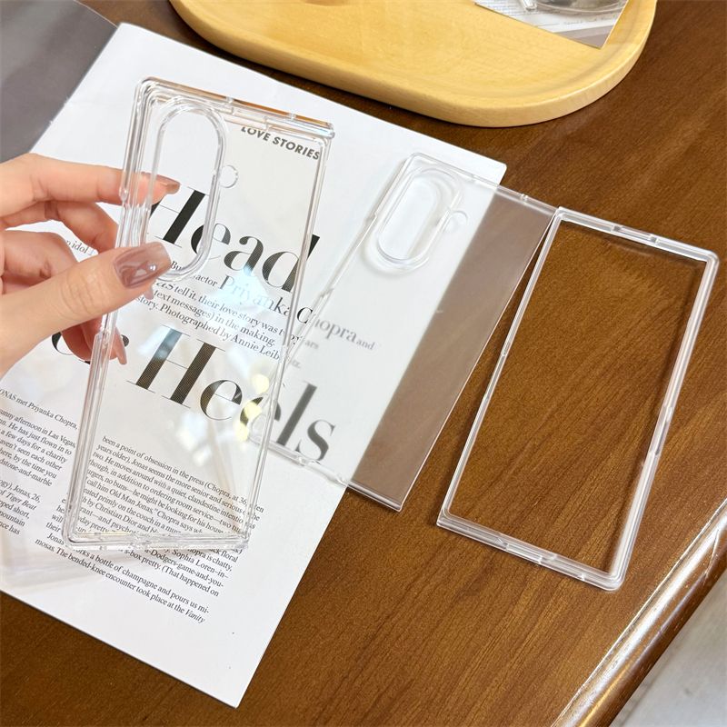 Coque de téléphone ultra-fine en polycarbonate mat pour Samsung Galaxy Z Fold 7 6 5 4 3 Fold7 Fold6 - Résistante aux chocs, transparente et rigide_voghion.com