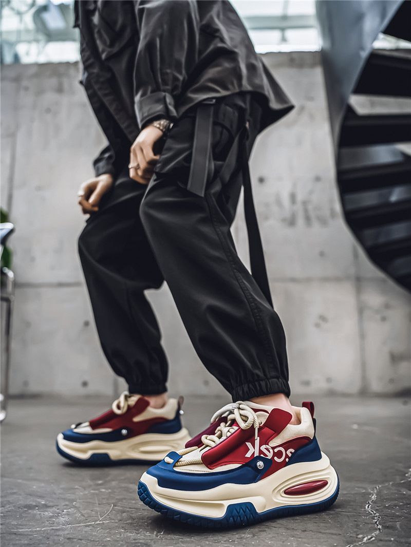 Scarpe da ginnastica alla moda da uomo in stile coreano, primavera e autunno 2025, con suola spessa, taglia grande45464748_voghion.com