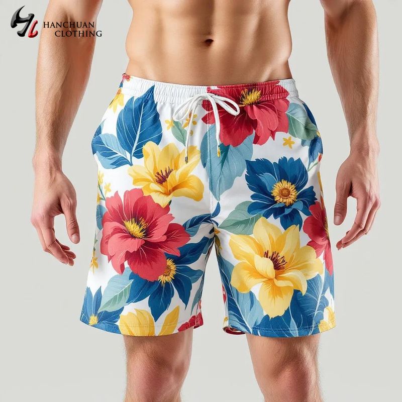 Herrenbekleidung Neue Strandhose Herren Schnelltrocknend Locker Leicht Elastisch Cartoon Große Größe Surfhose Hawaiian Beach Badehose Shorts_voghion.com