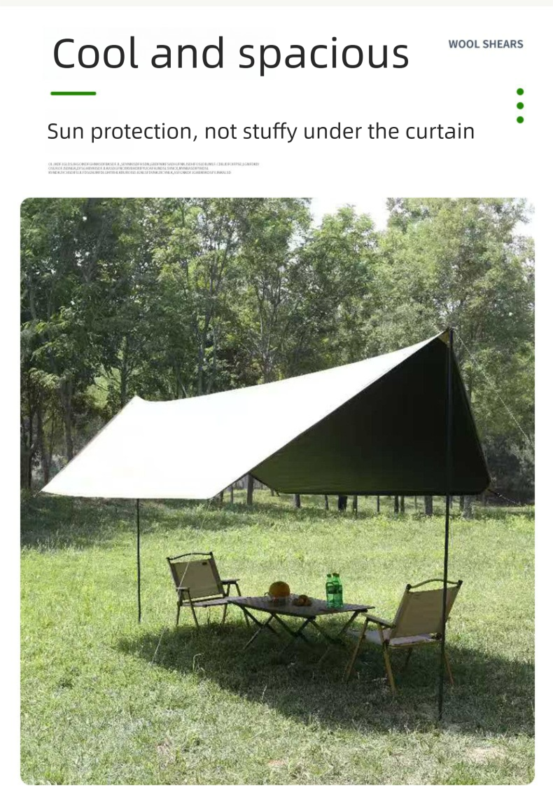 Ombrellone ispessito a forma di farfalla esagonale per esterni, rivestimento nero, tenda da campeggio, parasole, ottagonale_voghion.com