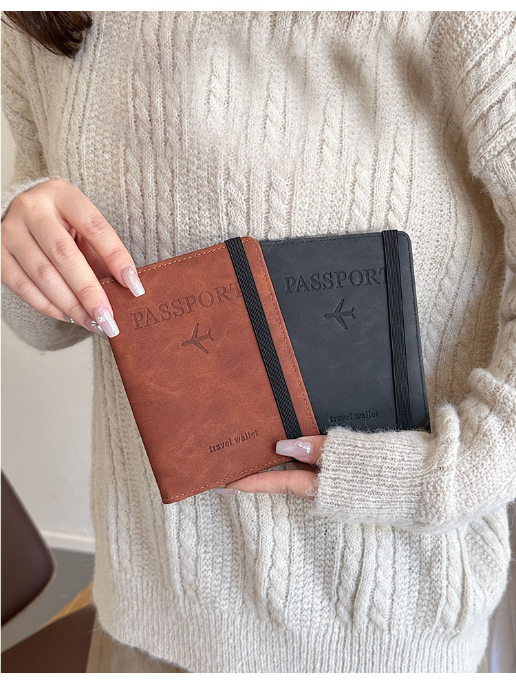 Nei Reespasstasch fir Männer a Fraen, multifunktionell Dokumententasch, Anti-Demagnetiséierungspassbuch, kuerz Null-Portemonnaie_voghion.com