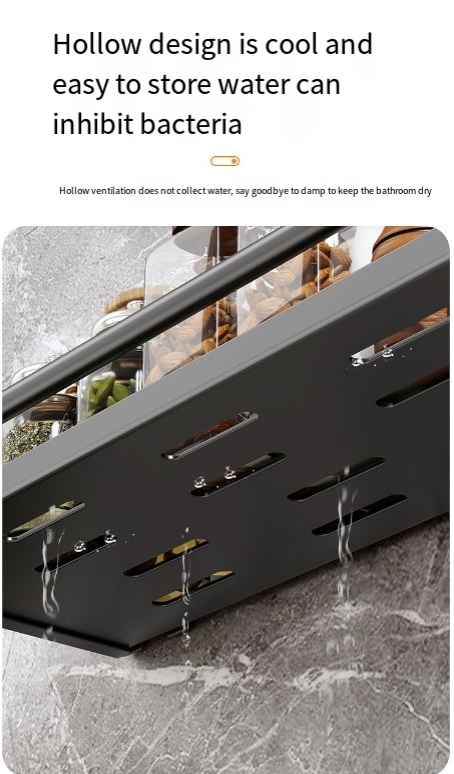 Küchenregal aus Edelstahl zur Wandmontage, stanzfrei, für den Haushalt, Gewürze, Öl- und Salzbehälter, Aufbewahrungsregal_voghion.com