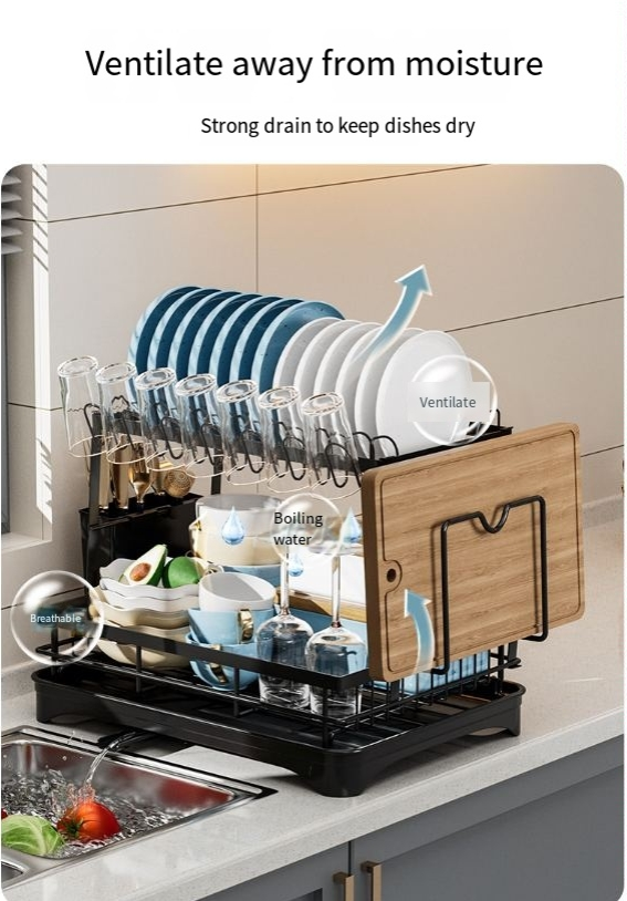 Scolapiatti Scolapiatti Cestello di scarico Scolapiatti Piatto Piatto Piatto Piatto Bacchette Piatto Piatto Doppio Scolapiatti da cucina_voghion.com