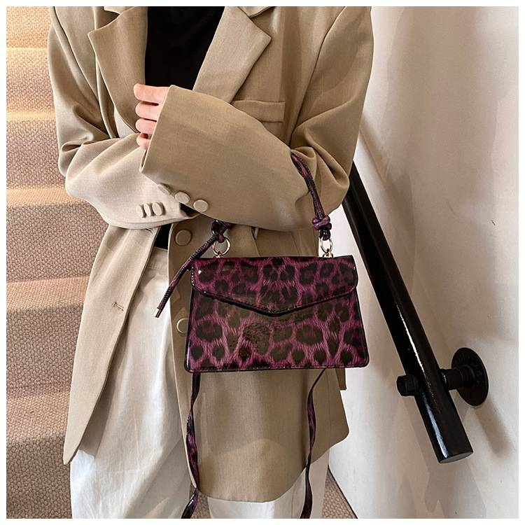 Fashion Handbag Bag Women's New Leopard-print Niche Design One-shoulder Messenger Bag Foreign Commuting Small Square Bag_voghion.com