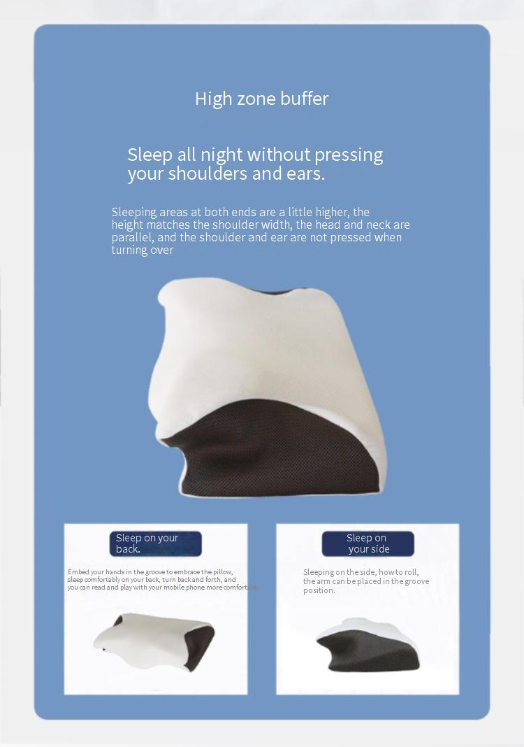 Cervical Pillow For Neck And Shoulder,Contour Memory Foam Pillow,Ergonomic Neck Support Pillow For Side Back Stomach Sleepers With Pillowcase_voghion.com