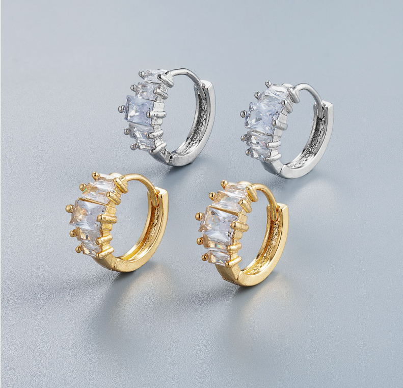 Nuovi orecchini unisex con diamanti geometrici, design fresco e semplice, orecchini a clip per personalità, tendenza e temperamento alla moda._voghion.com