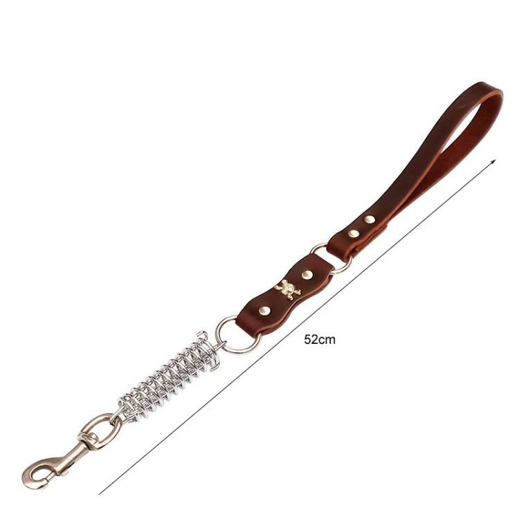 Lanț de remorcare pentru câini din piele, lungime 52 cm_voghion.com