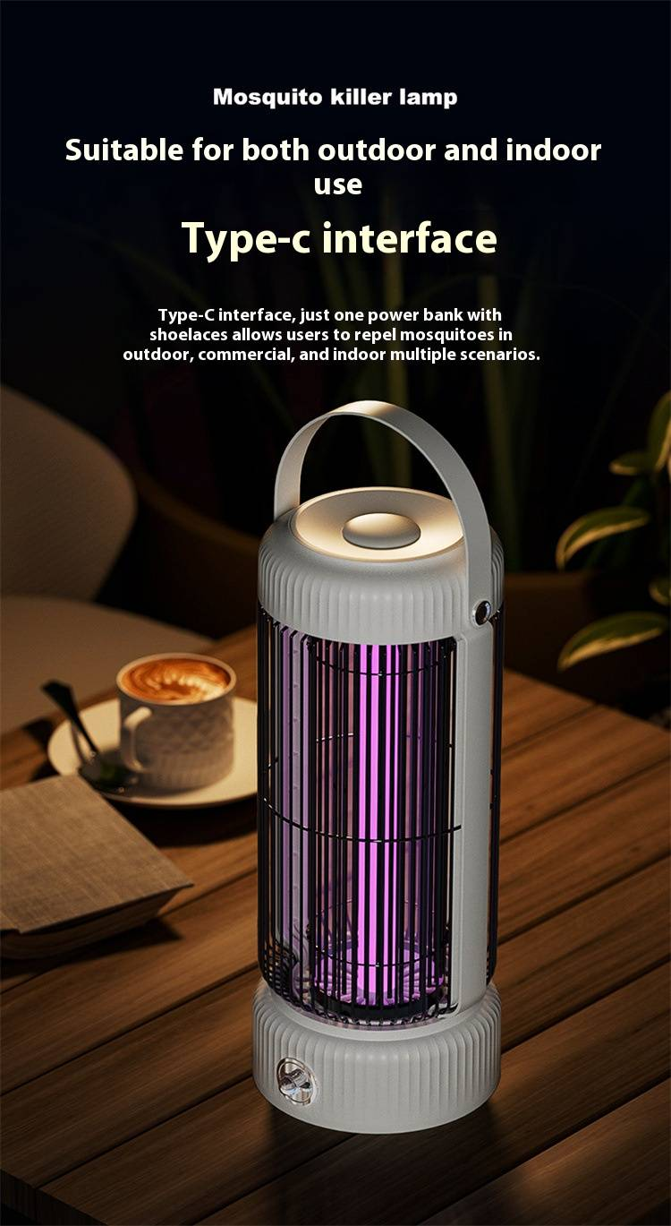 Electric Mosquito Killer - USB Rechargeable Indoor/Outdoor Zapper With UV Light & Photocatalyst_voghion.com