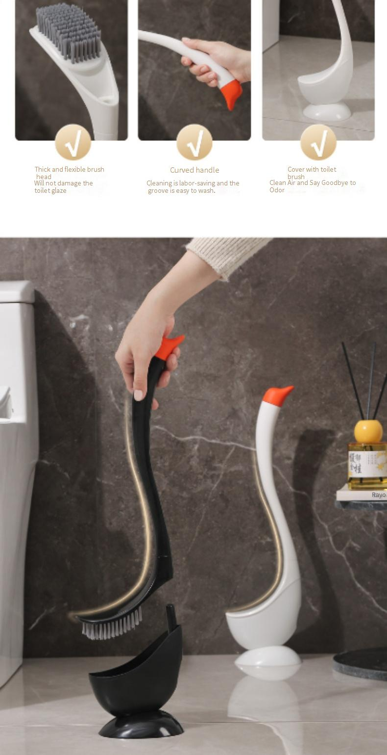 Elegantes Schwanen-WC-Set – kratzfeste 360°-Bürste und eleganter Ständer für luxuriöse Badezimmerdekoration
ACZT_voghion.com