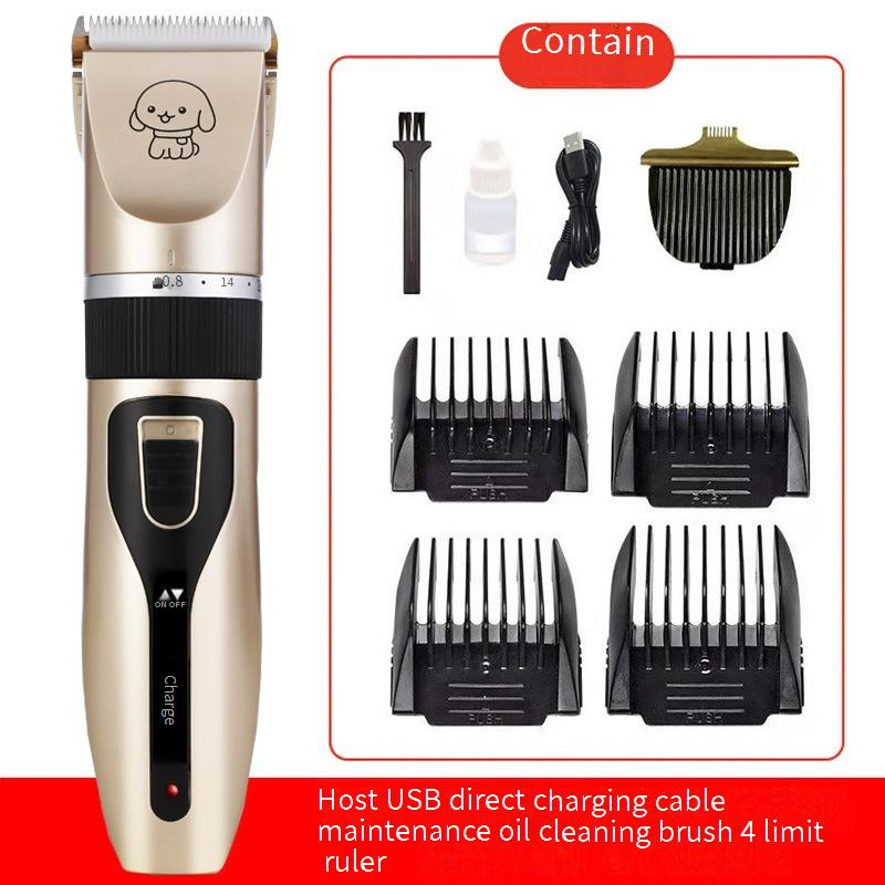 Professional Cordless Pet Grooming Clipper With Ceramic Blade - Quiet & Safe Trimmer For Dogs & Cats - Multiple Attachments For Full Grooming Kit_voghion.com