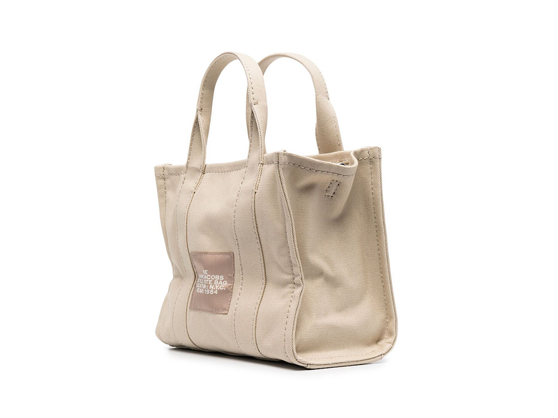 Marc Jacobs Tote The Mini Beige Blanco Logobeige Cotton M0016493 260_voghion.com