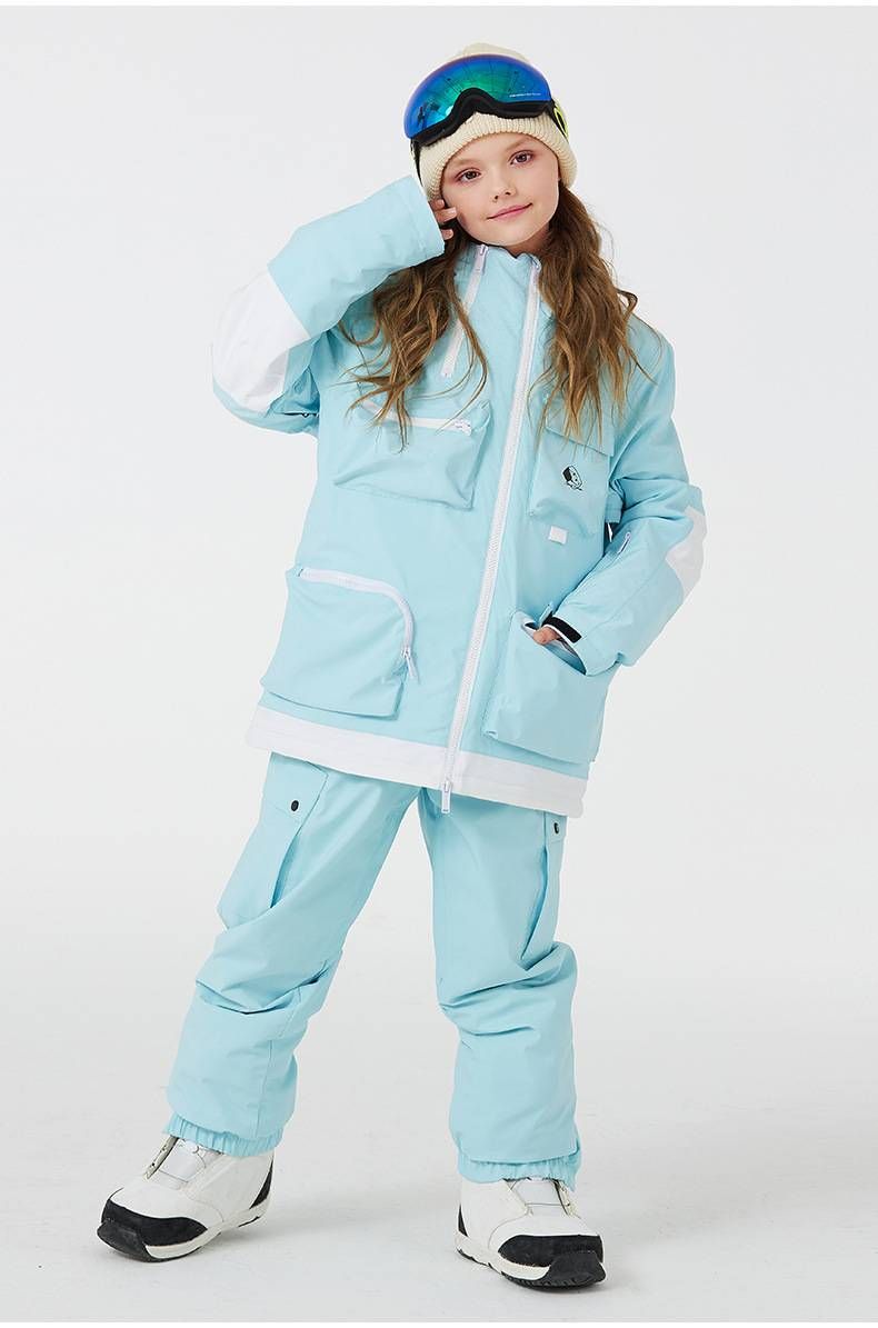 NOKO - Conjuntos de trajes de esqui infantis para meninos e meninas, à prova d'água e quentes, para atividades ao ar livre no inverno, snowboard e trajes de esqui infantis de prancha dupla_voghion.com