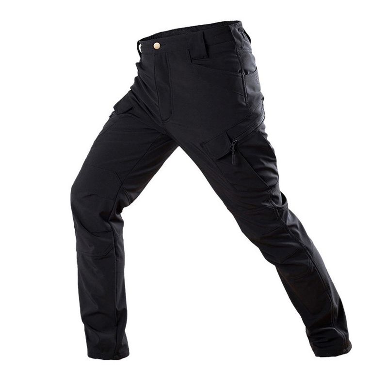 Pantaloni tattici Shark Skin - Antivento e antispruzzo, foderati in pile polare, mimetici/neri, taglie 30-40_voghion.com