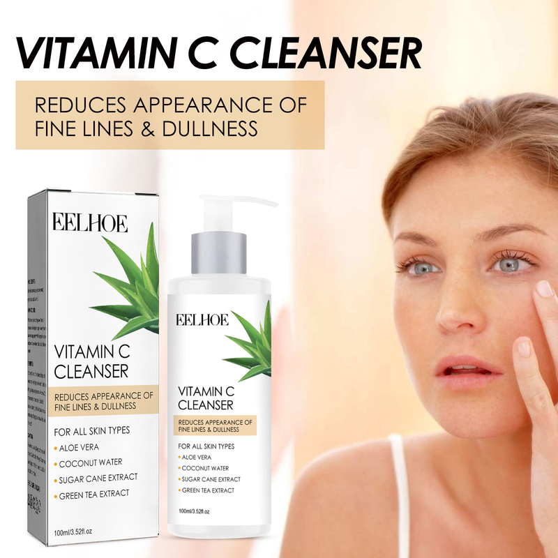 Il detergente viso alla vitamina C EELHOE deterge in profondità, ripara le occhiaie, rassoda i pori, idrata e schiarisce la pelle._voghion.com