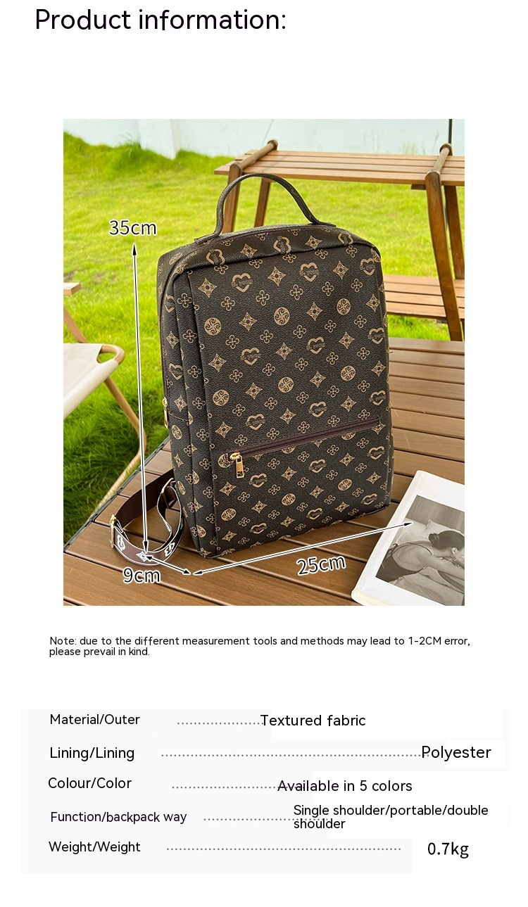 Hot Selling New Printed Backpack in Europe and America Fashionable and Casual Versatile Large Capacity Backpack Unique Printed Bag Schoolbag for Girls_voghion.com