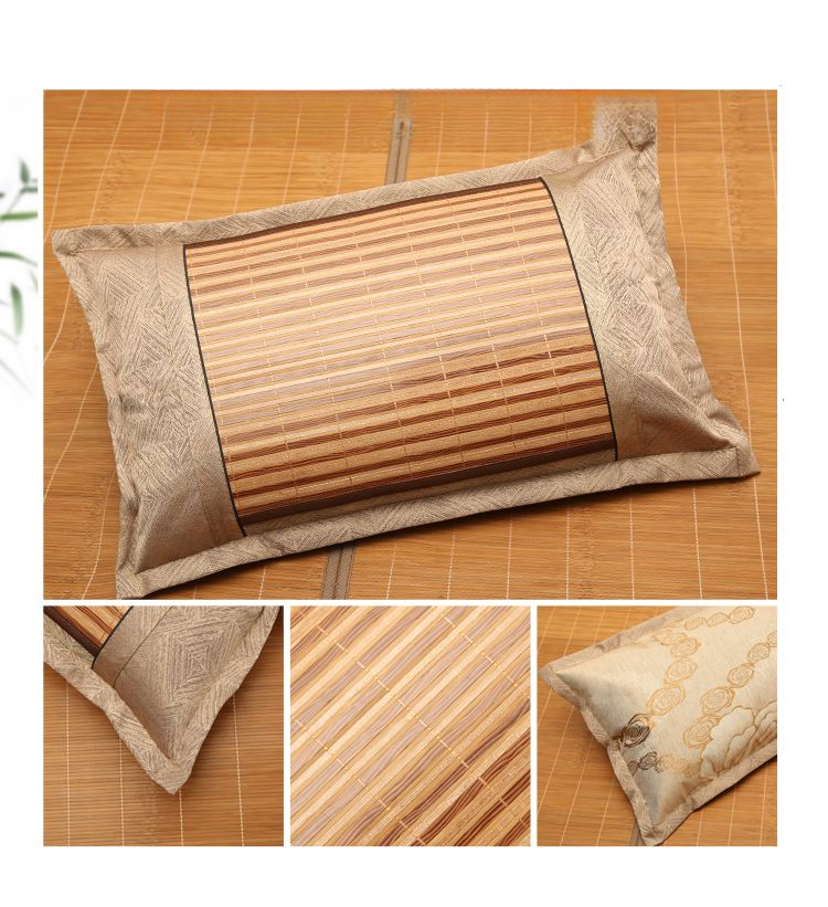 Cooling Ice Silk Vine Core Cover Summer Cool Single Bamboo Pillowcase Adult Pillow Towel Mat Pair_voghion.com