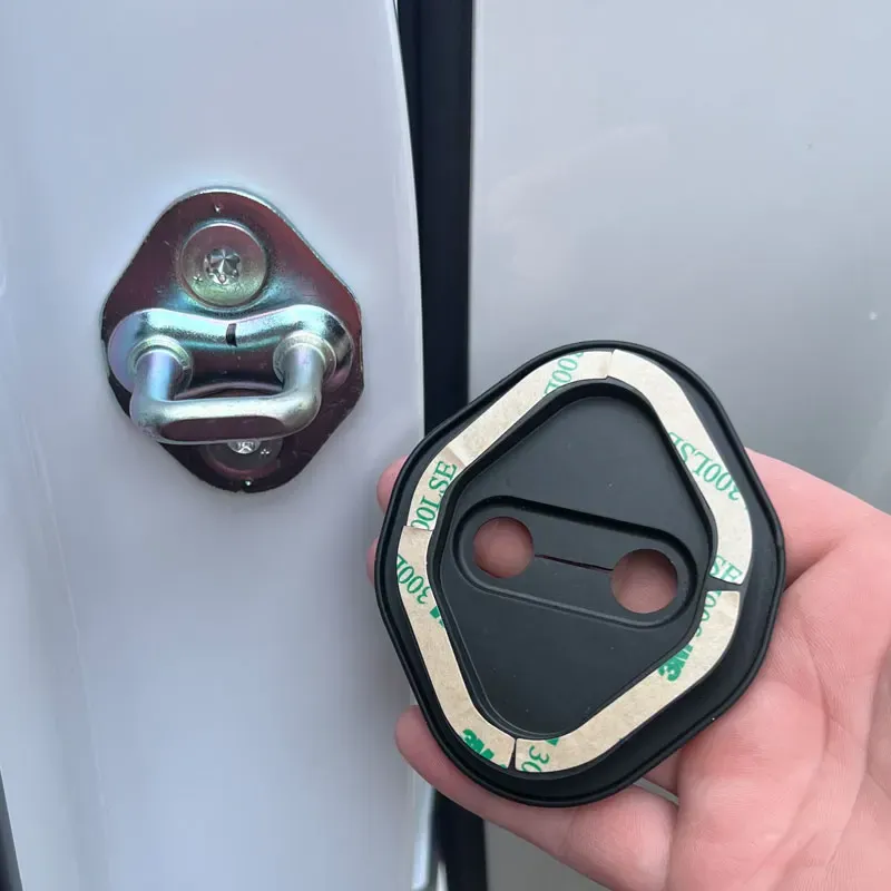 Silice Gel Car Door Lock Protective Cover Emblems Case Stainless Steel Decoration For GEELY Monjaro 2024 2023 2022_voghion.com