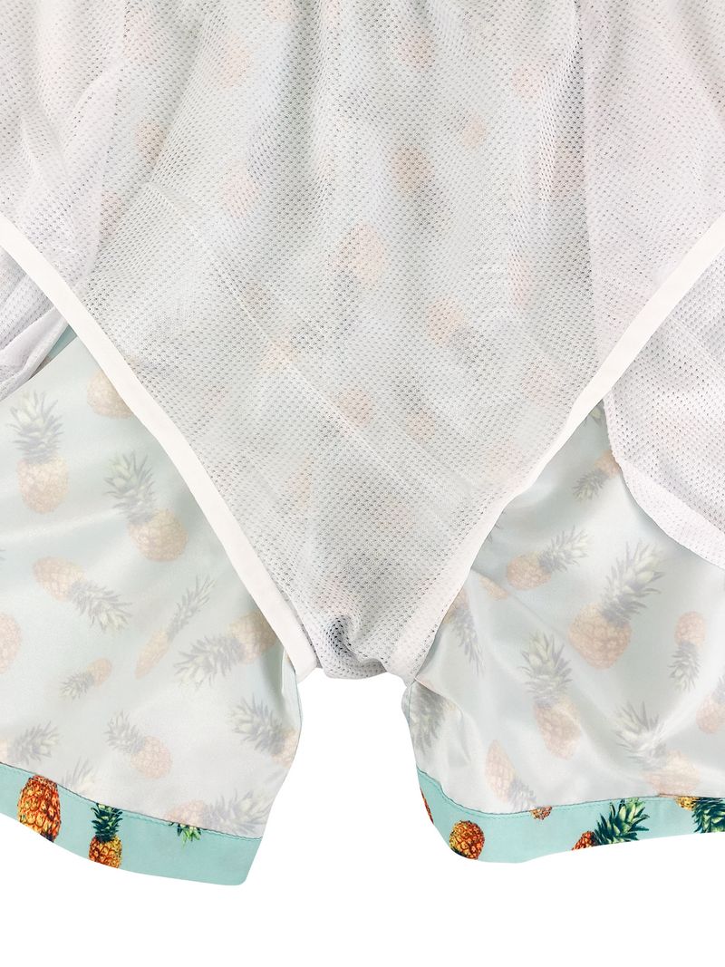Vierviertel-Schnelltrocknende Strand-Badeshorts für Männer mit Mesh in Übergröße_voghion.com