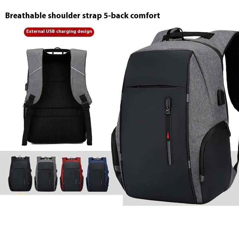 Herren Business Laptop Tasche Multifunktionaler USB Ladeanschluss Grande capacità Lässiger Rucksack_voghion.com