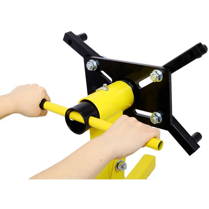 Folding Engine Stand 2000 LBS Capacity Motor Hoist 360 Degree Adjustable Mounting Head Dolly Mover Auto Repair Rebuild Jack_voghion.com