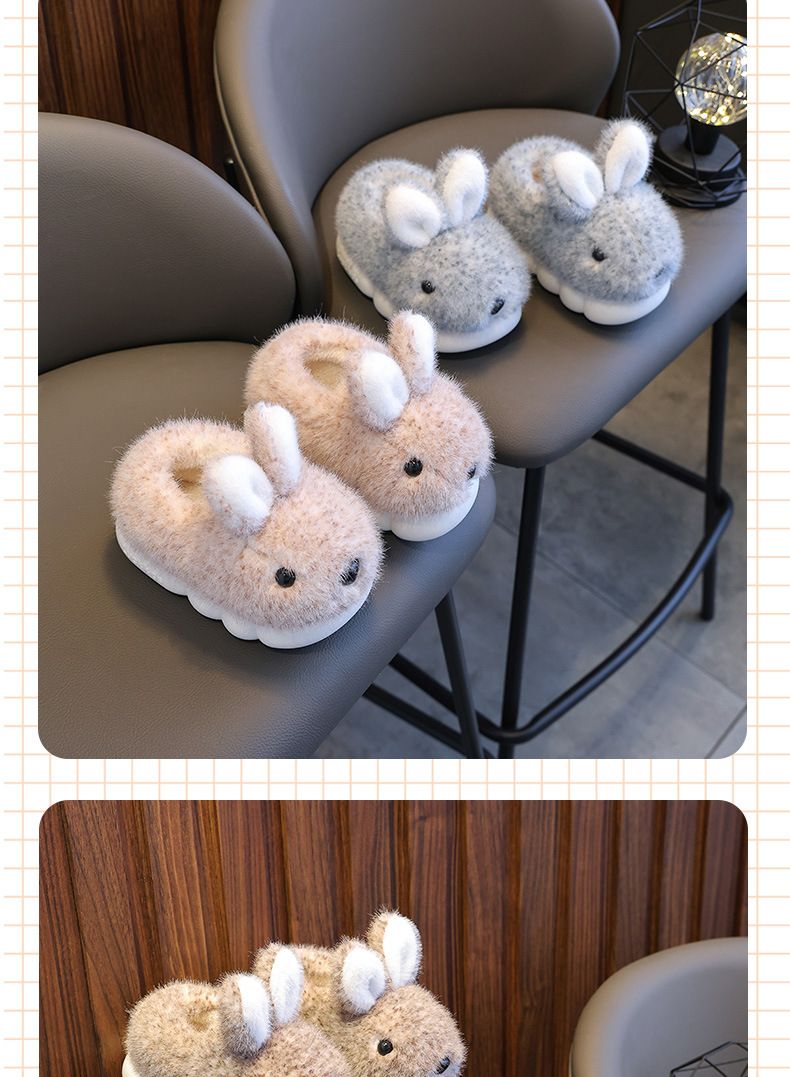 Pantofole invernali per bambini - Calde pantofole foderate in pile con suola antiscivolo per bambini e bambine (da 1 a 12 anni) - Rosa/Blu/Grigio/Marrone_voghion.com