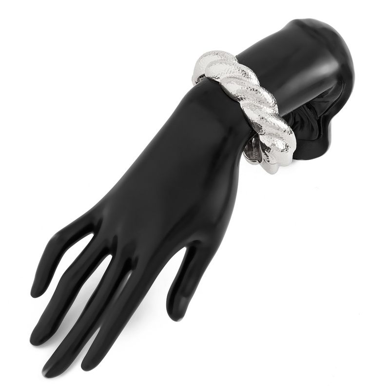Armband Punk Brede Armband Dames Zwaar Ontwerp Ring Overdreven Draad Twist Lijn Armband_voghion.com