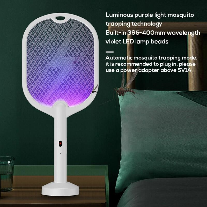 3 i 1 Elektrisk myggdödare Mosquito Killer Lamp Killer Insect Killer 3000V Type-C Uppladdningsbar Mosquito Killer Flugdödare_voghion.com