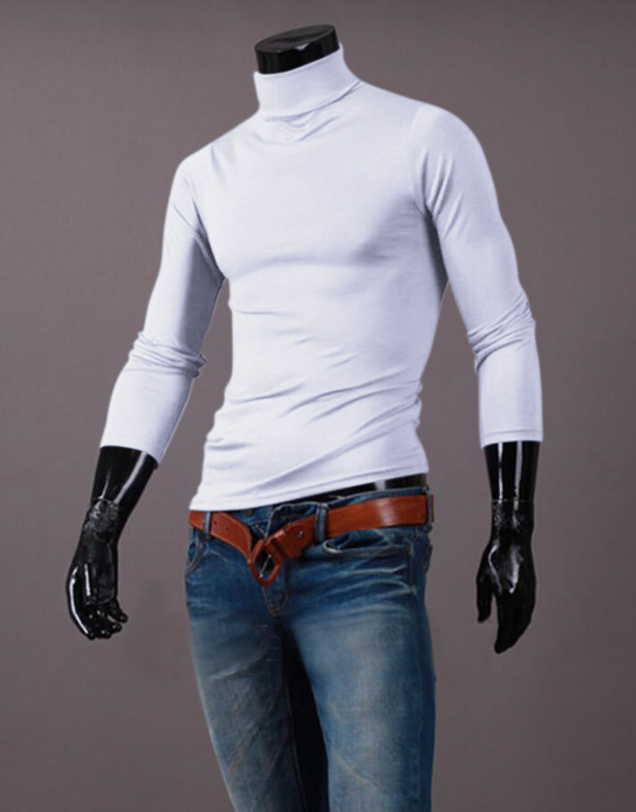 Männer Effenfaarweg Rollkragen T-Shirt Fir Männer Hierscht Fréijoer Casual Laangärm Basis Bottoming Hemd Fir Männer Slim-Fit Tops_voghion.com