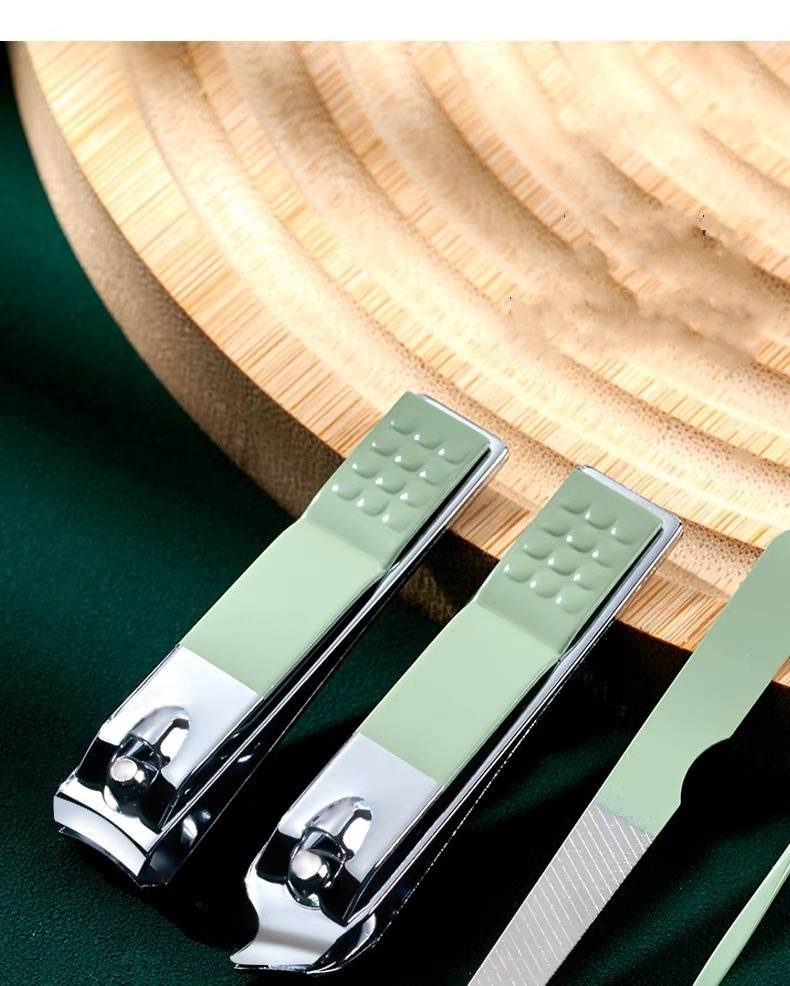 Haushalts-Nagelschneider aus Edelstol Tragbar Maniküre-Ouer, Nagelfeil, Diagonal-Nagelschneider Maniküre-Set_voghion.com