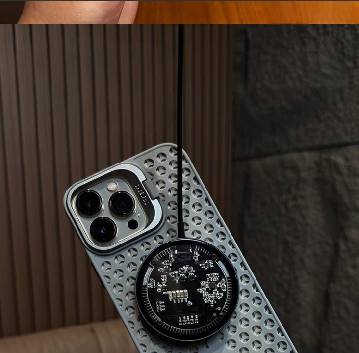 Funda para teléfono móvil, funda de verano creativa con disipación de calor, carcasa de malla, soporte para lente, cubierta protectora_voghion.com