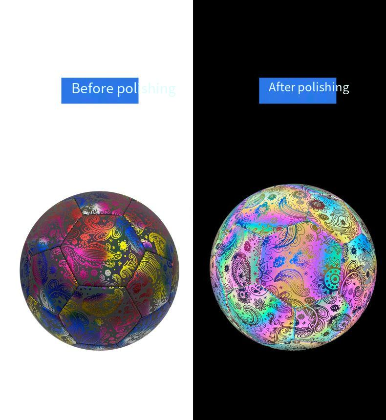 Balón de fútbol fluorescente azul de panal n.° 5 para entrenamiento de competición estudiantil, regalo luminoso que brilla en la oscuridad._voghion.com