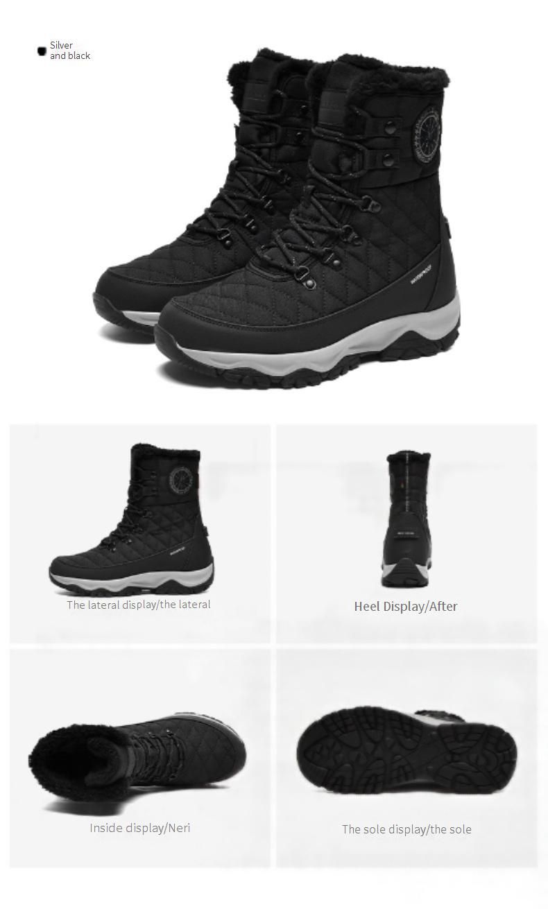 BUFFNY Winter Snow Boots For Men & Women - Waterproof Slip-Resistant Insulated Fur-Lined Short Boots With Thick Sole For Outdoor Comfort_voghion.com