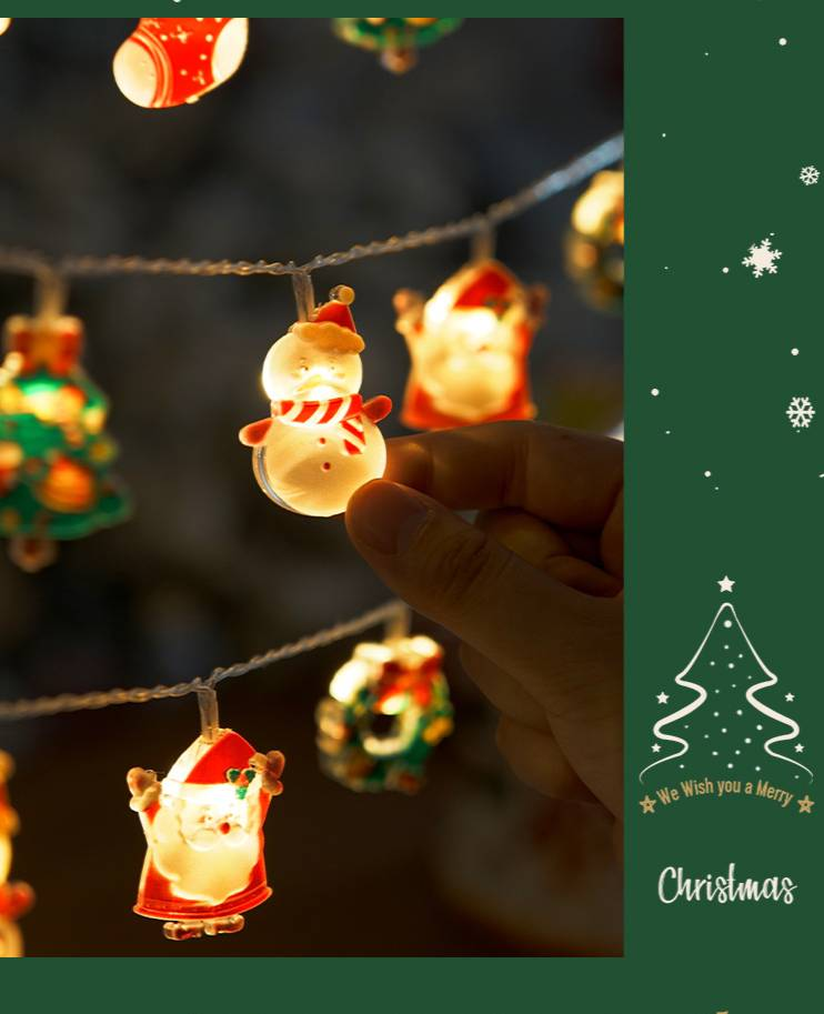Luces navideñas LED Cadena de luces para árbol con luces decorativas Iluminación ambiental Luces navideñas Luces colgantes_voghion.com