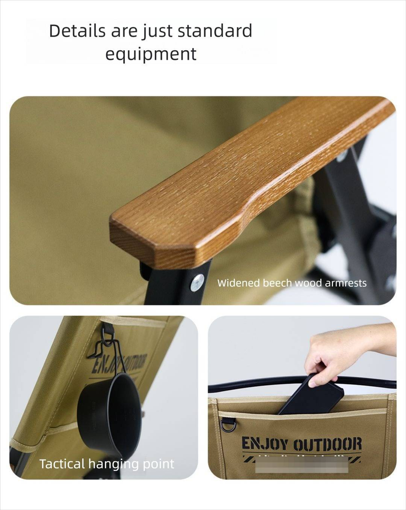 GIUMA Camping Aluminum Alloy Detachable Kermit Folding Chair Heightened Outdoor Tactical Fishing Picnic_voghion.com