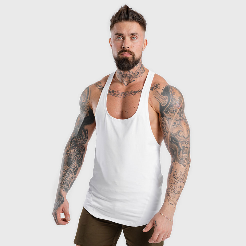 Muscle Fitness Male Brother Sommer Sport Freizeit Elastisch Quick Dry Blank Light Plate No Splice Tank Top_voghion.com