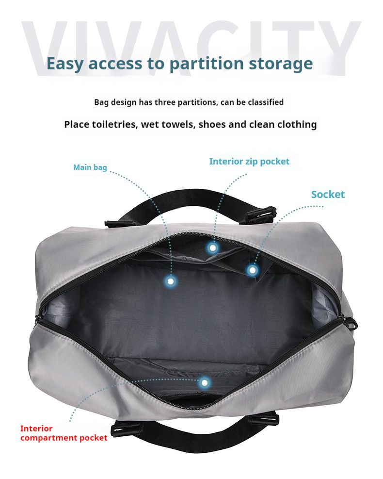 New Travel Storage Bag Luggage Storage Bag Oxford Cloth Handheld Large Capacity Dry Wet Separation Sports Fitness Bag_voghion.com