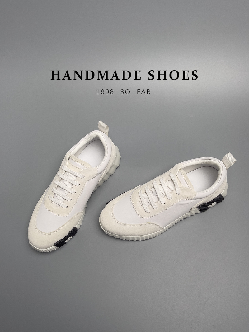 Prominent fashionable simple style men's European station high-end new sports shoes cowhide low-top casual shoes men's trendy shoes_voghion.com
