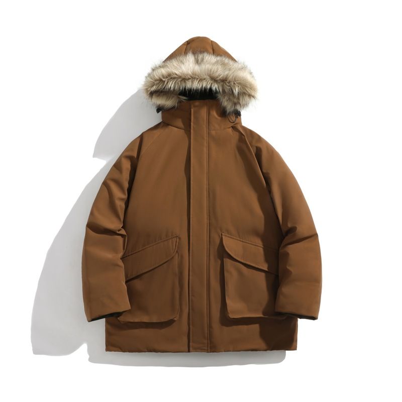 Large Size Cotton-padded Jacket For Men With Removable Hooded Cotton-padded Jacket And Large Fur Collar Cotton-padded Jacket._voghion.com