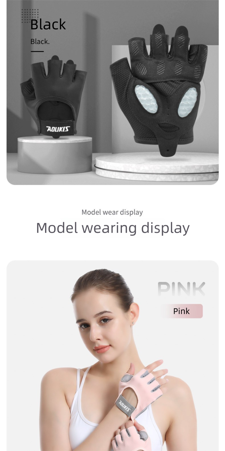 Fashion Half-Finger Liquid Silicone Protective Fitness Gloves Jump Rope Yoga Breathable Thickened Palm Pads_voghion.com