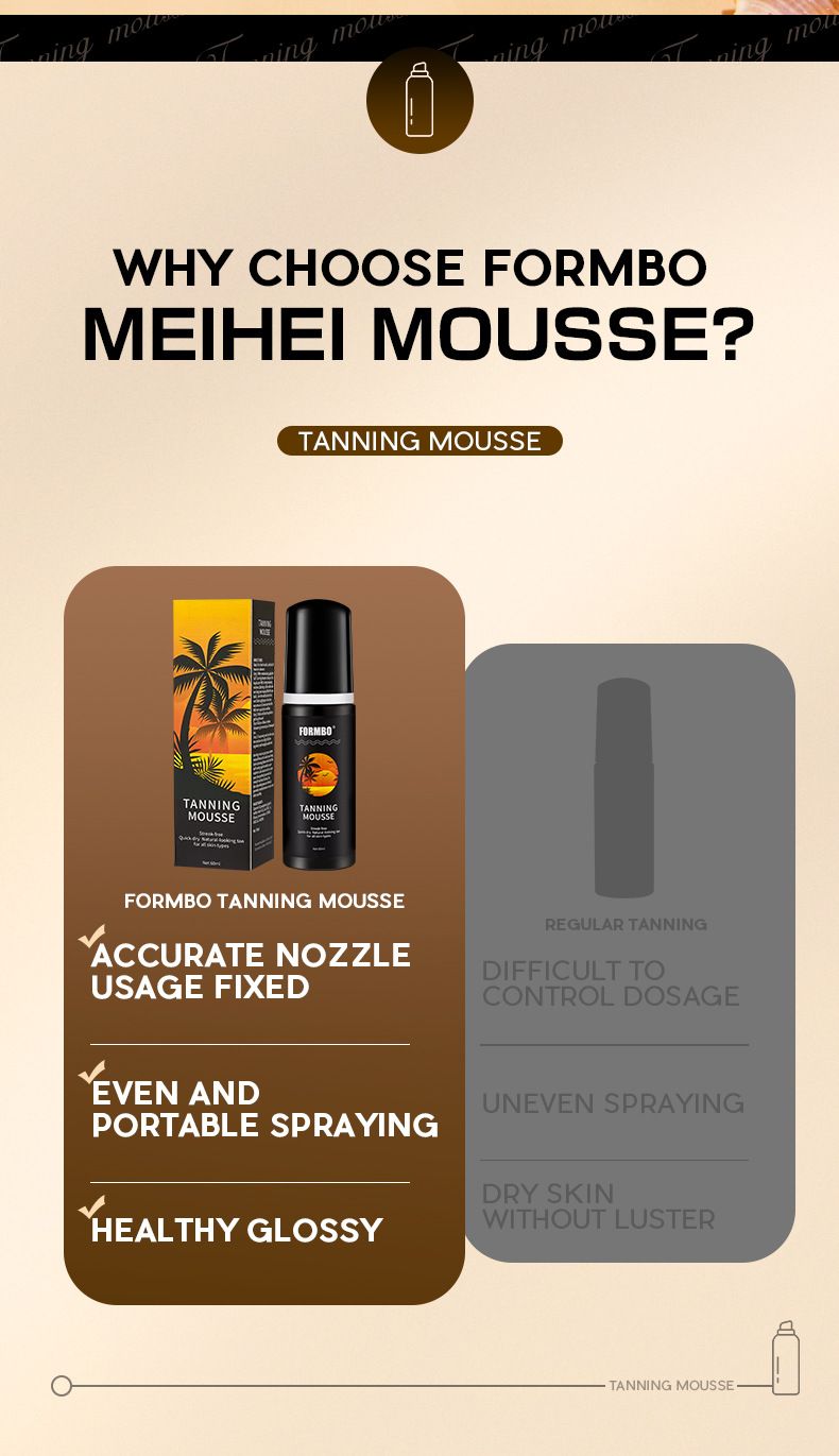 FORMBO Tanning Mousse Strand Udendørs Solfri Selvbruner Hud Bronze Hvedefarve_voghion.com