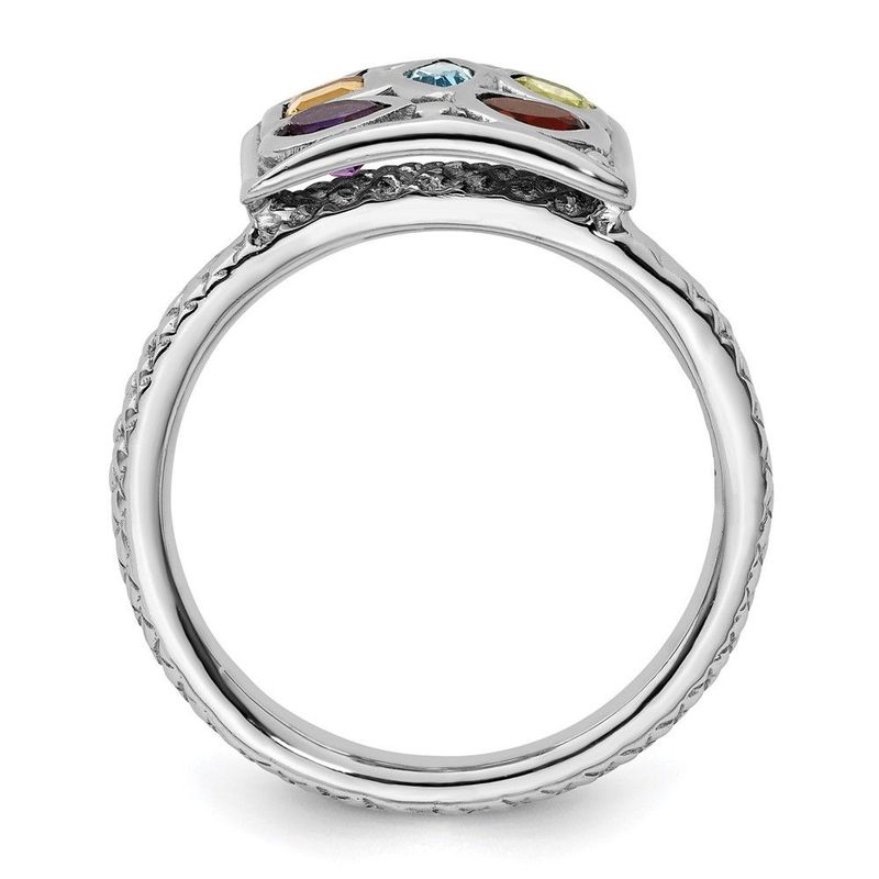 Sterling Silver Stackable Expressions Gemstone Ring_voghion.com