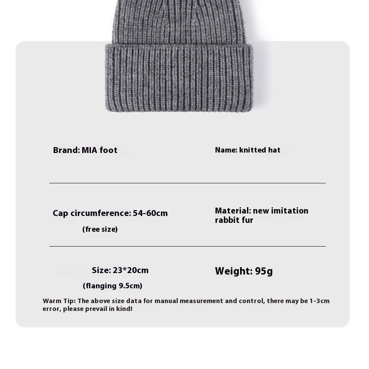 Bonnet tricoté pour la chaleur extérieure, chapeau épais pour femme, chapeau froid, protection des oreilles européenne et américaine à la mode, chapeau tricoté sans bord pour homme_voghion.com