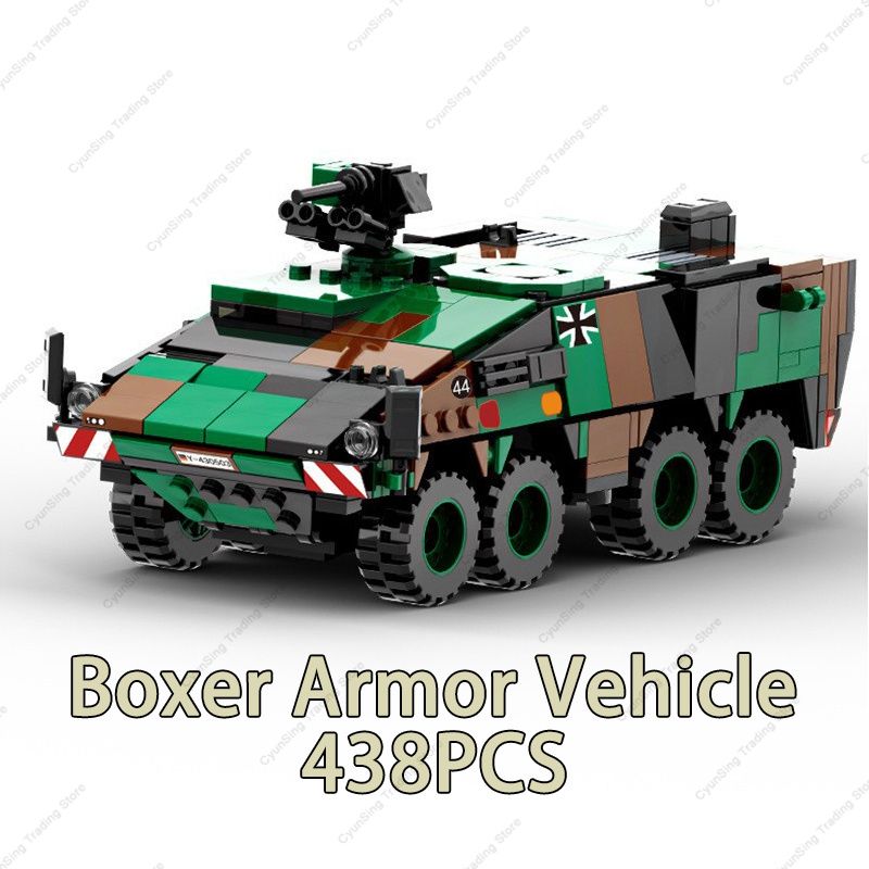 2024 Modern Military BOXER XM808 Armor Vehicle DANA M2 BTR-4 Infantry Fighting Car Model Building Blocks Sets Doll Brick Kid Toy_voghion.com