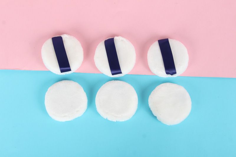 Ομορφιά & Υγεία Ιαπωνική σκόνη Flocking Puff Loose Powder Powder Puff Μαλακή στρογγυλή βελούδινη πούδρα μακιγιάζ διπλής όψης Flock μπορεί να πλυθεί_voghion.com
