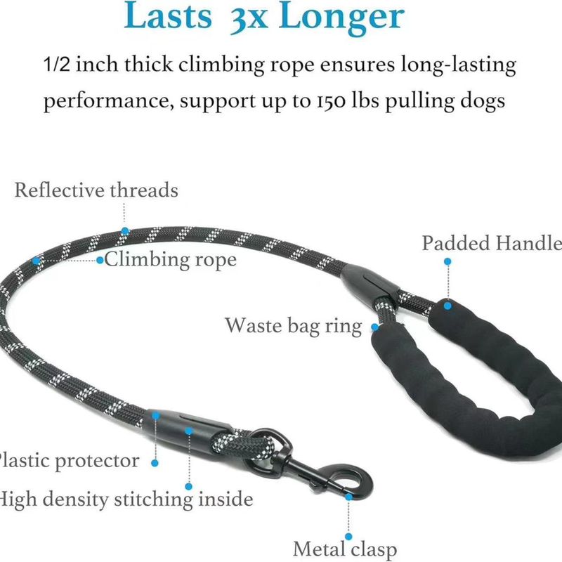 One-to-Two Large Explosion-Proof Retractable Leash P Rope Dog Chain_voghion.com