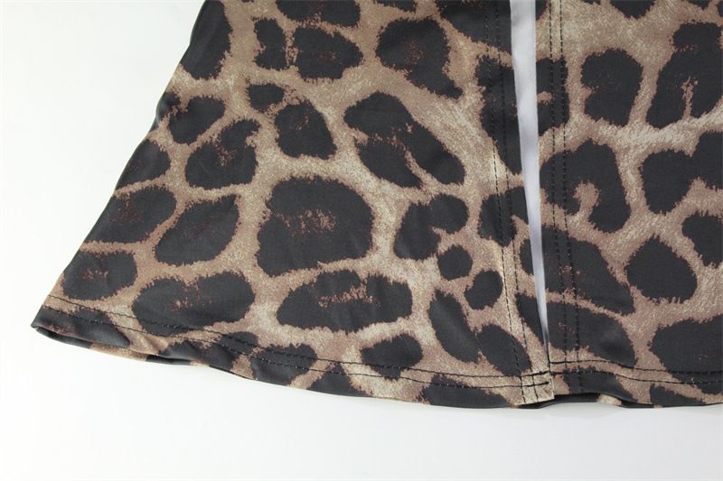 Rochie de damă cu imprimeu leopard, plisată, cu talie subțire, nouă tendință la modă_voghion.com