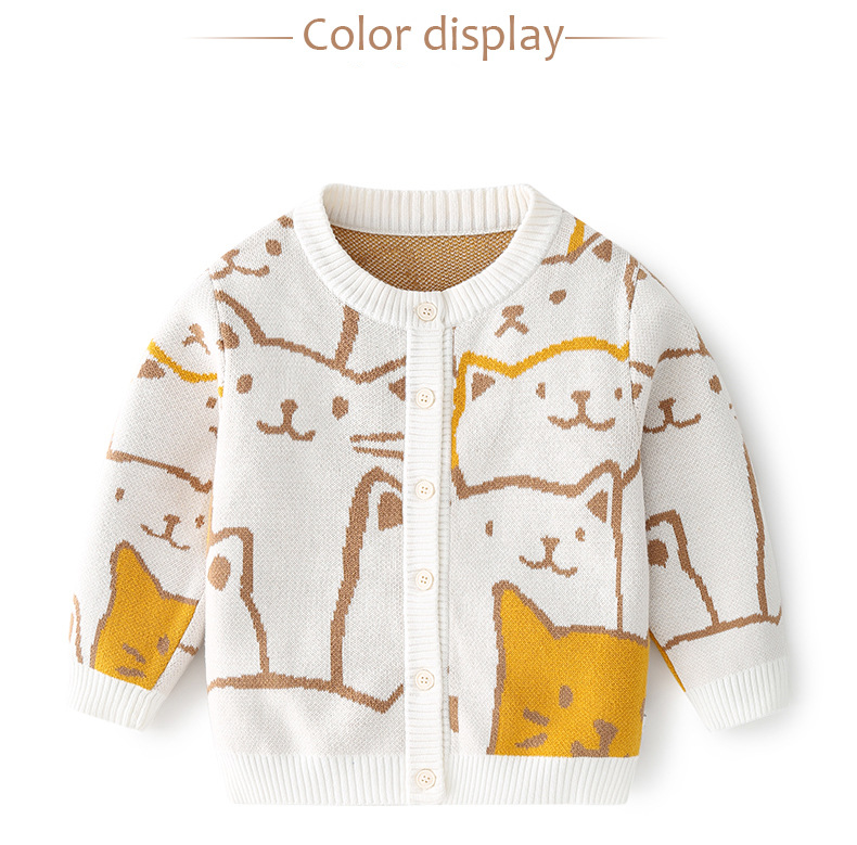 Jungenpullover Reine Baumwolle Klasse A Baby Strickpullover Kinderpullover Strickjacke Herbst und Winter Jungen Strickjacke_voghion.com