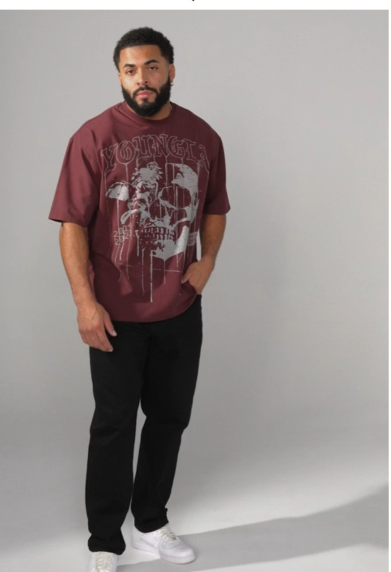 T-shirt d'été américain transfrontalier à manches courtes pour hommes, ample, 240 g, en coton, col rond, fitness, course à pied, sport, manches courtes_voghion.com