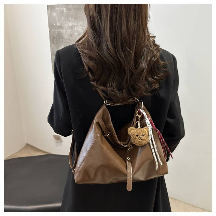 Nuova moda retrò borsa a tracolla grande borsa tote semplice e versatile zaino da pendolare sottobraccio_voghion.com